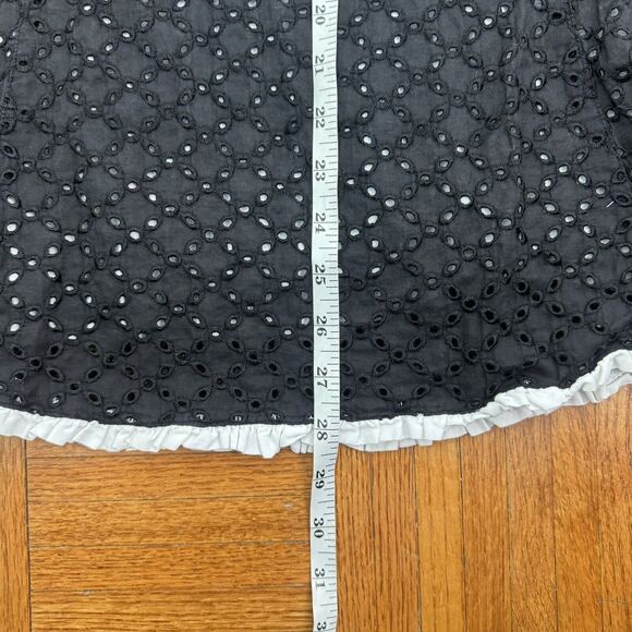 Rene Pontier NY Paris black midi flare skirt Boho Style Vintage Sz 8 - Picture 7 of 11